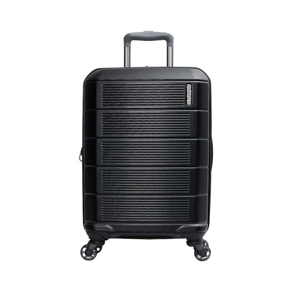American Tourister Stratum 2.0 22" Hardside Carry-On Suitcase, 4-Wheeled Spinner, Jet Black (142348-1465)