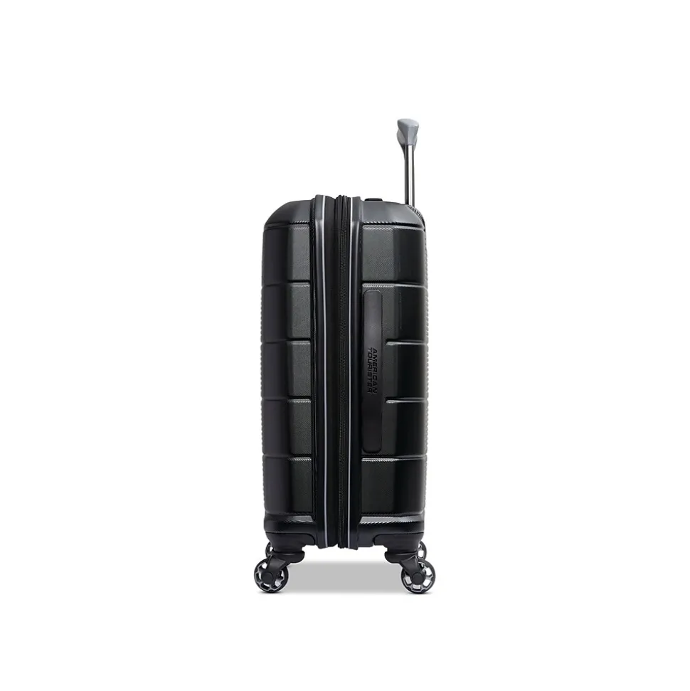 American Tourister Stratum 2.0 22" Hardside Carry-On Suitcase, 4-Wheeled Spinner, Jet Black (142348-1465)