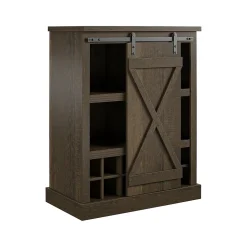 Ameriwood Knox County 36" Bar Cabinet with 4 Shelves, Oak Brown (3389903COM)