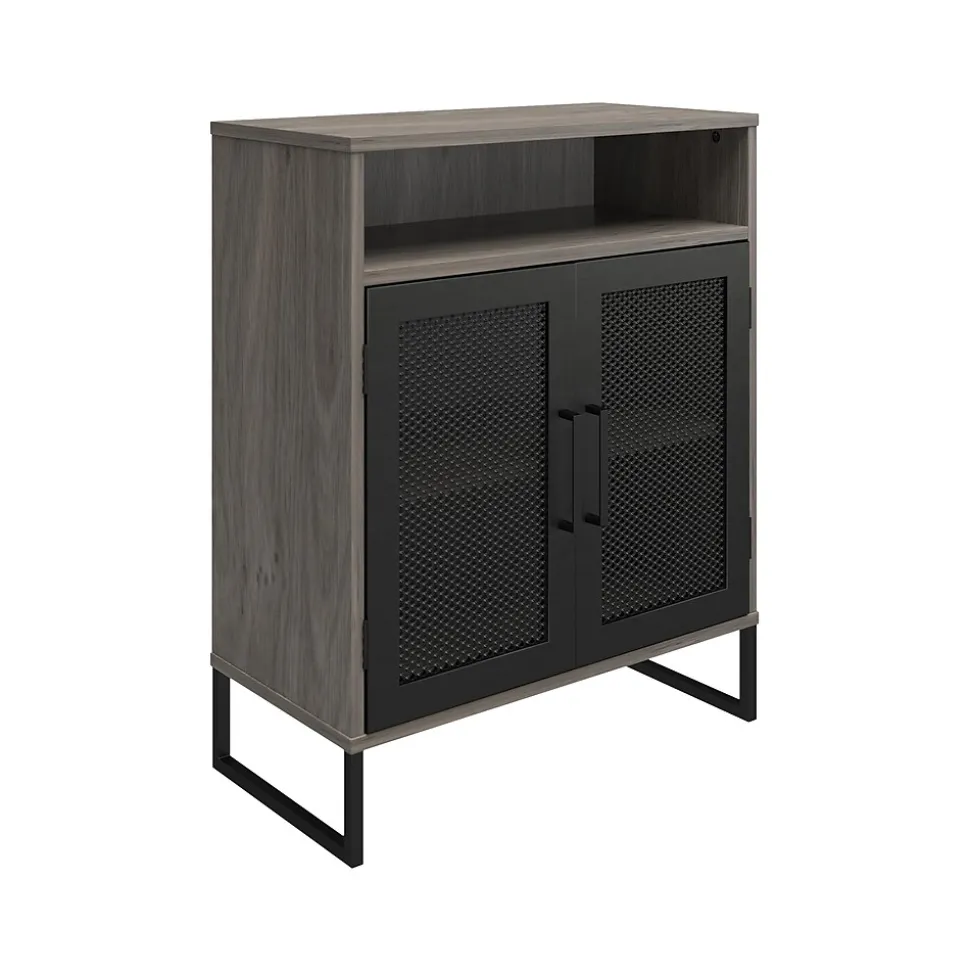 Ameriwood Purdue 30" Storage Cabinet with 3 Shelves, Gray Oak (3558917COM)
