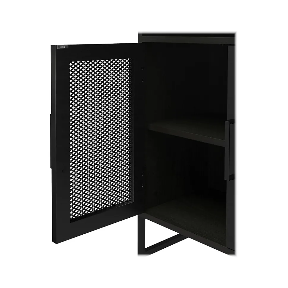 Ameriwood Purdue 30" Storage Cabinet with 3 Shelves, Black Oak (3558335COM)