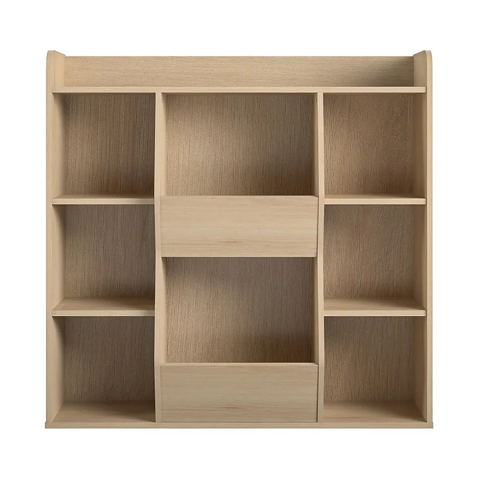 Ameriwood Tyler 40.8"H 9-Shelf Bookcase, Blonde Oak Particle Board (4865847COM)