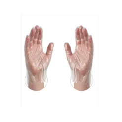 Ammex X3 Poly Food Safe Industrial Gloves, Latex Free, Large, Clear, 500/Box, 20 Boxes/Carton (PGLOVE-L-500XX)