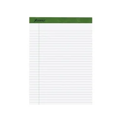 Ampad Earthwise Notepads, 8.5" x 11.75", Wide, White, 50 Sheets/Pad, 4 Pads/Pack (TOP 40102R)