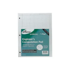 Ampad Engineering Computation Notepad, 8.5" x 11", Graph, Green Tint, 100 Sheets/Pad (TOP22-142)