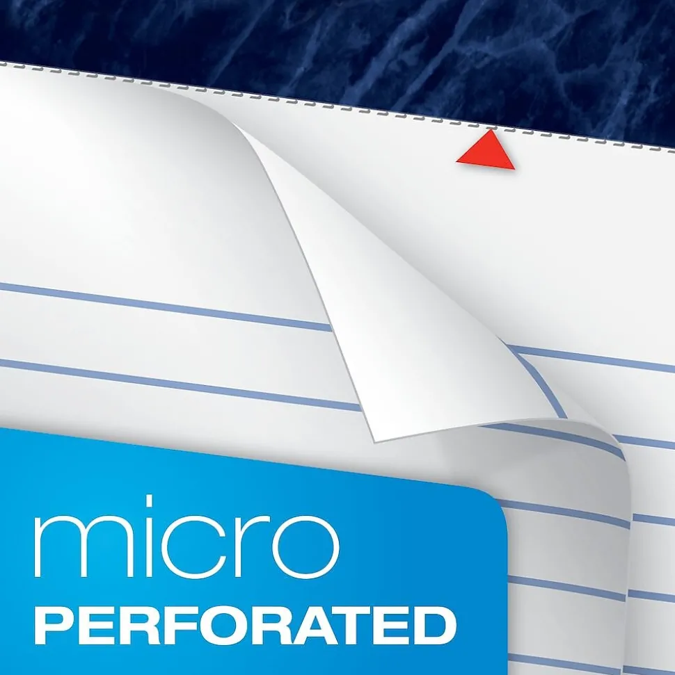 Ampad Gold Fibre Notepads, 8.5" x 11.75", Wide Ruled, White, 50 Sheets/Pad, 4 Pads/Pack (TOP20-031R)