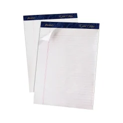 Ampad Gold Fibre Notepads, 8.5" x 11.75", Wide Ruled, White, 50 Sheets/Pad, 12 Pads/Pack (TOP 20-070)
