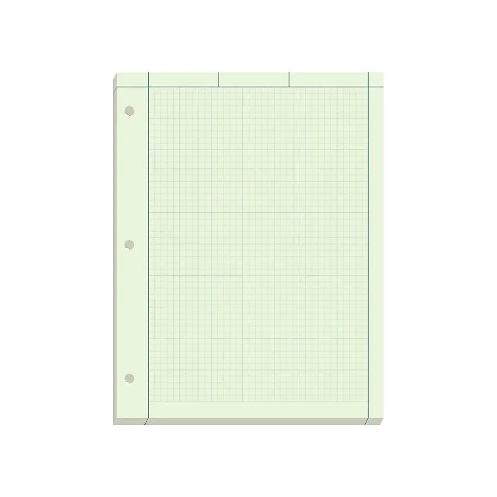 Ampad Graph Pad, 8.5" x 11", Graph Ruled, Green Tint, 200 Sheets/Pad (22-144)