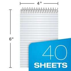 Ampad Memo Books, 4" x 6", Narrow Ruled, Assorted Colors, 40 Sheets/Pad, 3 Pads/Pack (AMP45094)