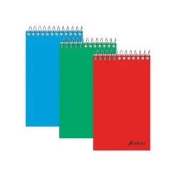 Ampad Memo Pads, 3" x 5", Narrow, Assorted, 60 Sheets/Pad, 3 Pads/Pack (OXF 45-093)