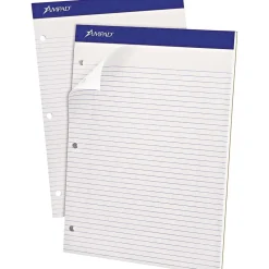 Ampad Notepad, 8.5" x 11.75", Narrow Ruled, White, 100 Sheets/Pad (20-346)