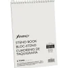 Ampad Steno Books, 6" x 9", Gregg Ruled, Greentint, 80 Sheets/Pad, 72 Pads/Carton (25-274)