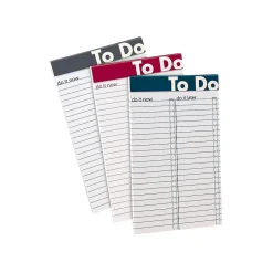 Ampad To Do Notepad, 5" x 8", Wide Ruled, Assorted Colors, 50 Sheets/Pad (20-001)