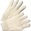 Anchor Brand Canvas Gloves, Cotton, Knit-Wrist Cuff, Men's Size, Unlined, White, 12 Pair/Box