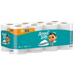 Angel Soft Mega Toilet Paper, 2-ply, White, 320 Sheets/Roll, 16 Rolls/Case (79423/02/01)