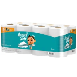 Angel Soft Mega Toilet Paper, 2-ply, White, 320 Sheets/Roll, 16 Rolls/Case (79423/02/01)
