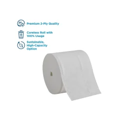 Angel Soft Professional Series Compact Coreless Toilet Paper, 2-Ply, White, 750 Sheets/Roll, 36 Rolls/Carton (19371)
