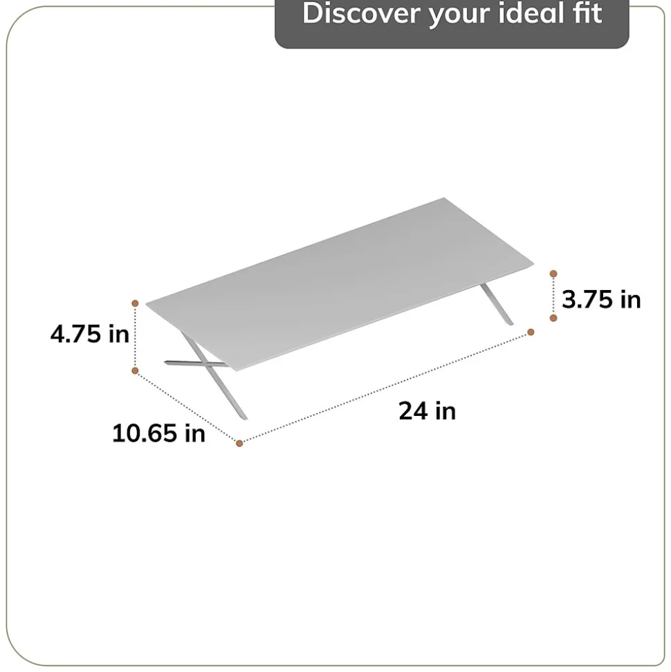 Anji Mountain Acacia Wood & Metal Monitor Stand, Up to 32" Monitor, Walnut (MS-WAL-04BLK)