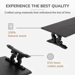 Anji Mountain Acacia Wood Monitor Stand, Up to 32