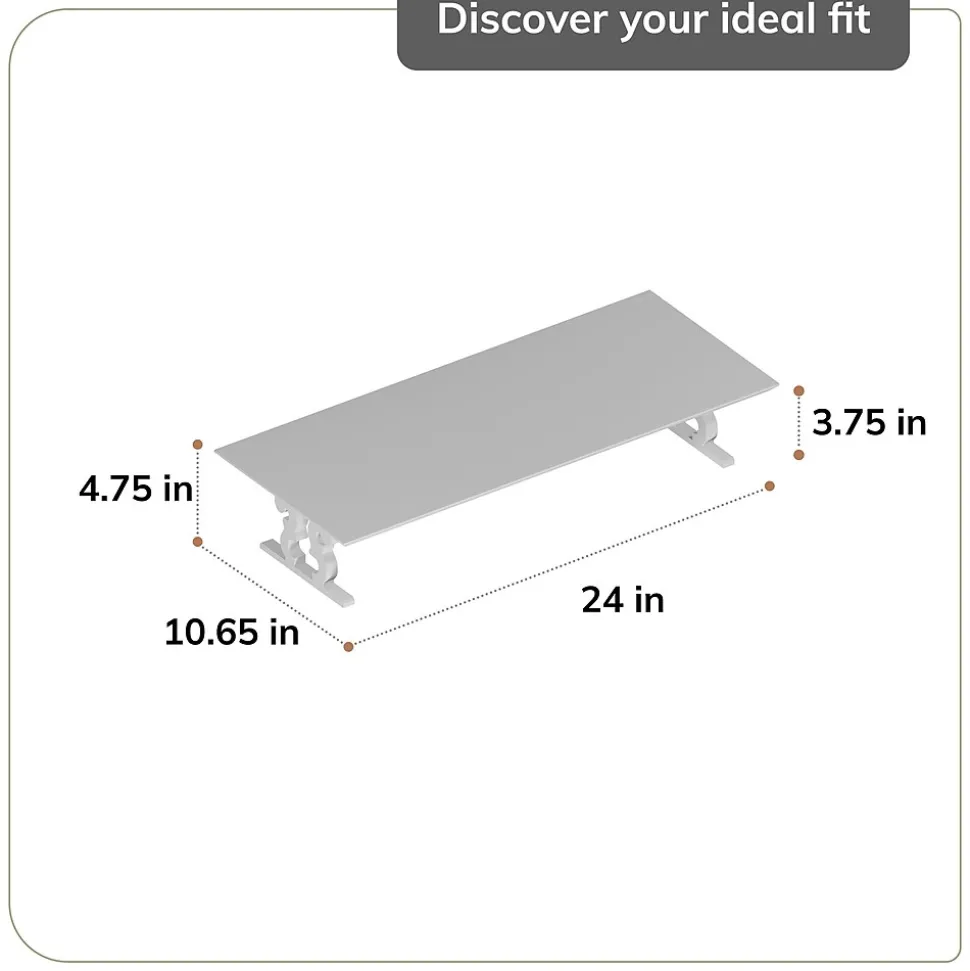 Anji Mountain Acacia Wood Monitor Stand, Up to 32" Monitor, Black (MS-BLK-02BLK)
