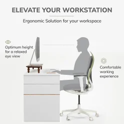 Anji Mountain Acacia Wood Monitor Stand, Up to 32
