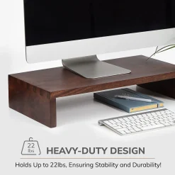 Anji Mountain Mango Wood Monitor Stand, Up to 32