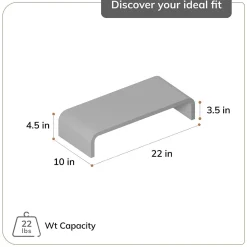 Anji Mountain Mango Wood Monitor Stand with Two USB Ports, Up to 32