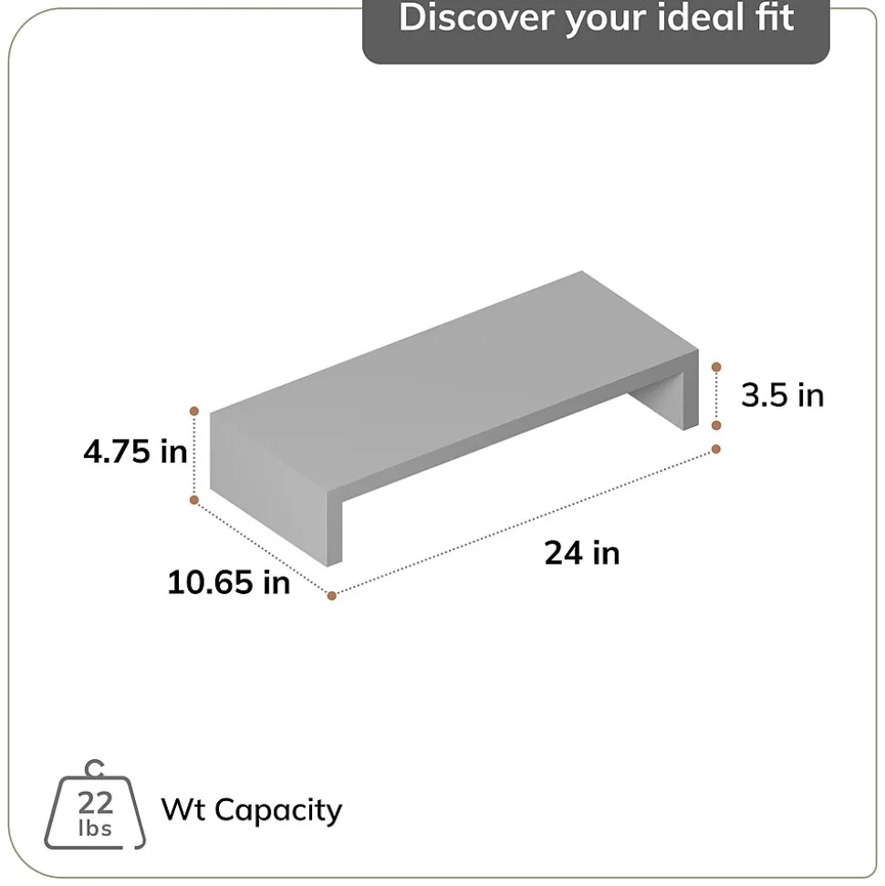 Anji Mountain Mango Wood Monitor Stand, Up to 32" Monitor, Black (MS-FNG-BLK-P)