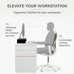 Anji Mountain Mango Wood Monitor Stand, Up to 32