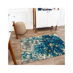 Anji Mountain Rug'd Bilbao Carpet & Hard Floor Chair Mat, 36" x 48'', Multicolored (AMB9016)