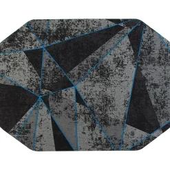 Anji Mountain Rug'd Cracked Ice Carpet & Hard Floor Gaming Chair Mat, 36" x 48", Gray/Blue (AMB9100)
