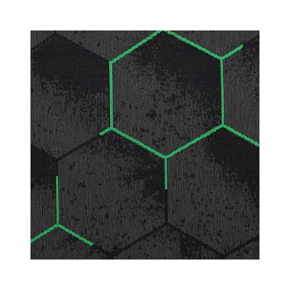 Anji Mountain Rug'd Kaleidoscope Carpet & Hard Floor Chair Mat, 36" x 48", Gray/Green (AMB9110)