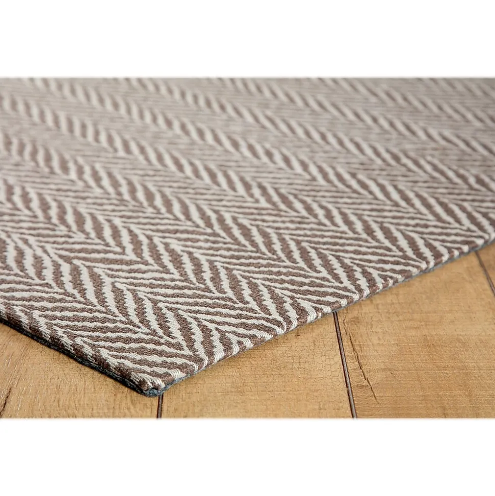 Anji Mountain Rug'd Milan Carpet & Hard Floor Chair Mat, 36" x 48'', Low-Pile, Brown (AMB9051)