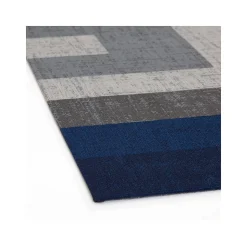 Anji Mountain Rug'd Ponca Carpet & Hard Floor Chair Mat, 36" x 48", Blue/Gray Polyester (AMB9039)