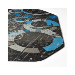 Anji Mountain Rug'd Refracted Carpet & Hard Floor Chair Mat, 36" x 48", Gray/Blue (AMB9112)