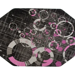 Anji Mountain Rug'd Refracted Carpet & Hard Floor Gaming Chair Mat, 36" x 48", Gray/Purple (AMB9113)