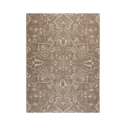 Anji Mountain Rug'd Tamanrasset Carpet & Hard Floor Chair Mat, 36" x 48", Ivory/Brown Polyester (AMB9034)