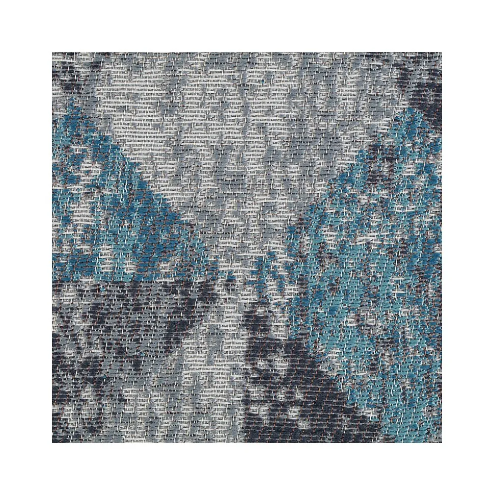 Anji Mountain Rug'd Tromso Carpet & Hard Floor Chair Mat, 36" x 48", Blue/Black/Gray (AMB9035)