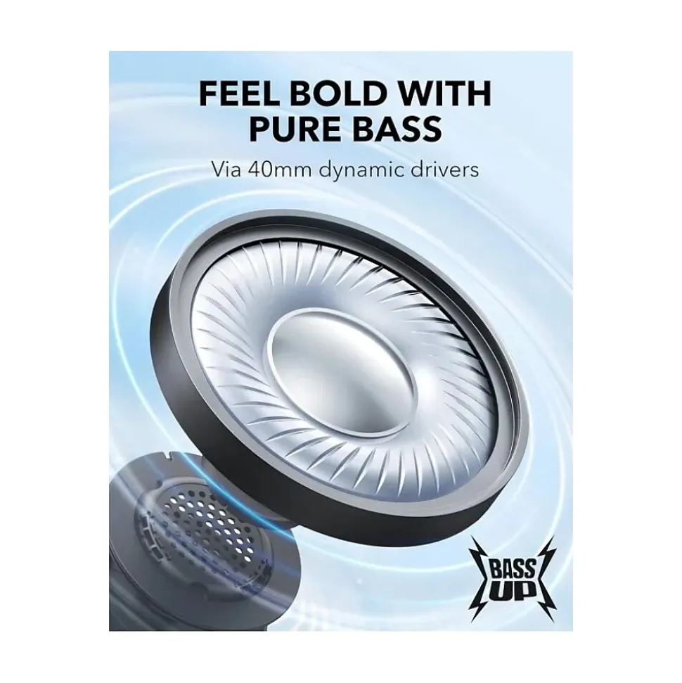 Anker H30i Wireless Noise Canceling Over-Ear, Bluetooth, Black (A3012Z11)