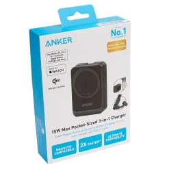 Anker MagGo MagSafe USB-C MagSafe Wireless Charging Station for Apple, Black (B2557J11-1)