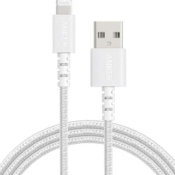 Anker Powerline Select+ USB-A to Lightning Charging Cable, 6 ft., White (A8013H21-1)