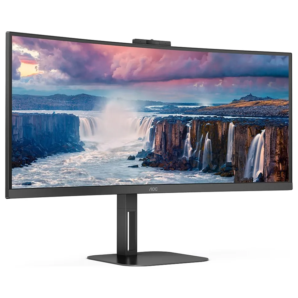 AOC 34" Curved 100 Hz LED Everyday Monitor, Black (CU34V5CW)