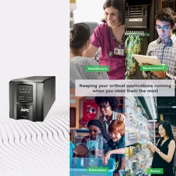 APC Series 750VA UPS with APC SmartConnect, 6-Outlets, Black (SMT750C)