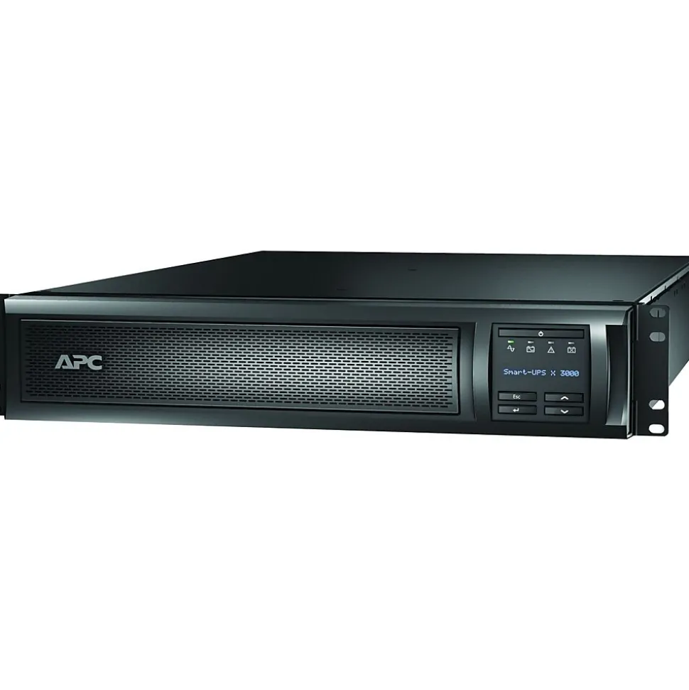 APC Smart-UPS X 3000 Rack/Tower LCDVA UPS, 7 Outlets, Black (SMX3000RMLV2UNC)