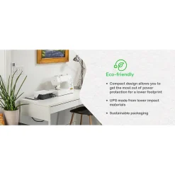 APC UPS Battery Backup, 700VA UPS with 4 Backup Battery Outlets, USB Type-C, White (BE700G3)