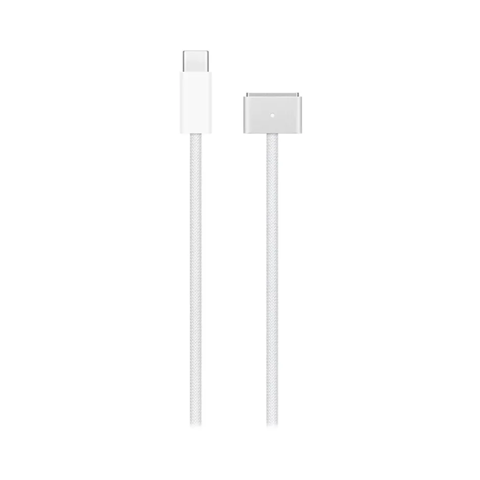 Apple 6.56' USB Type-C to MagSafe 3 Charge Cable, Male to Male, White (MLYV3AM/A)