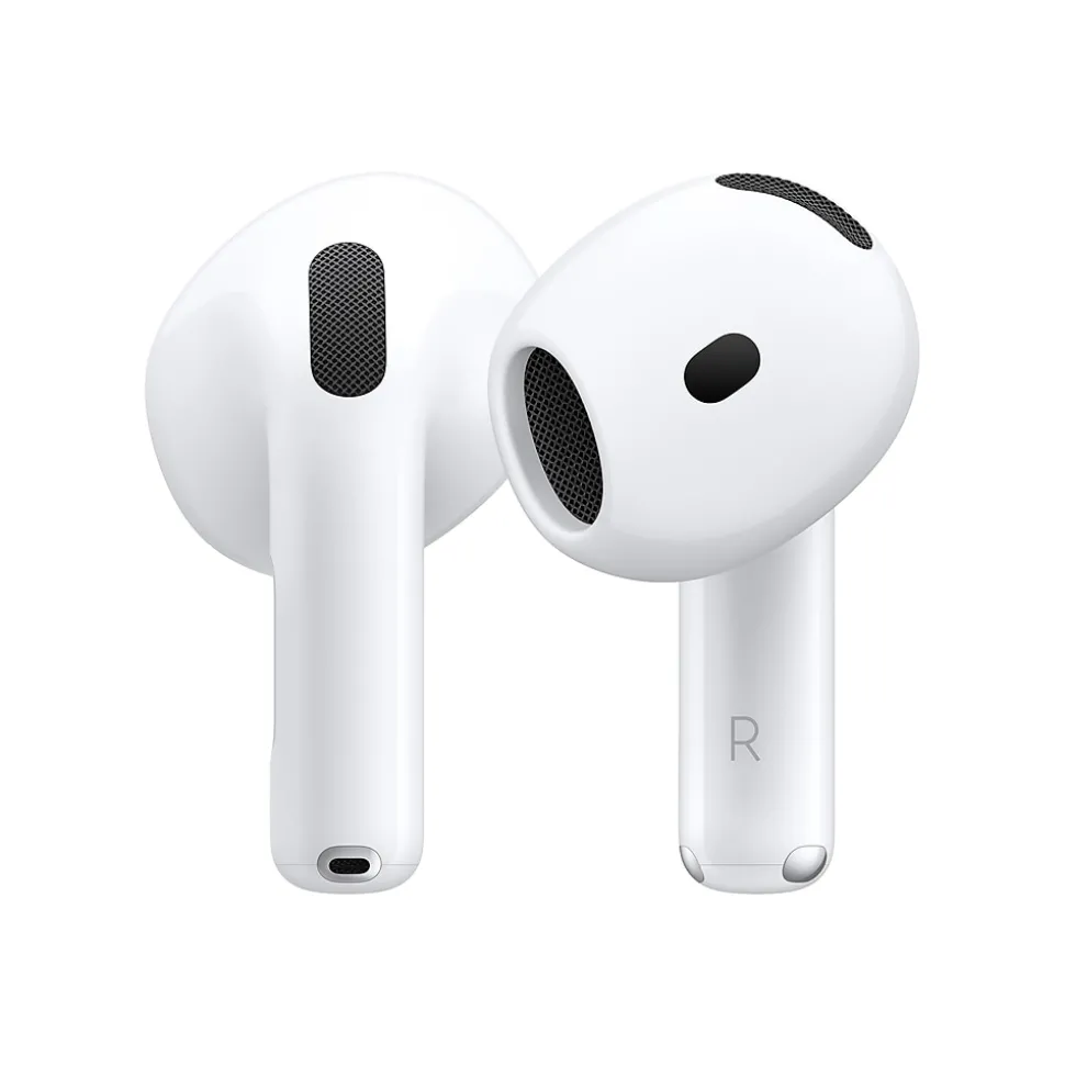 Apple AirPods Noise-Canceling Earbuds with USB-C Charging Case, 4th Generation, Bluetooth, White (MXP93LL/A)