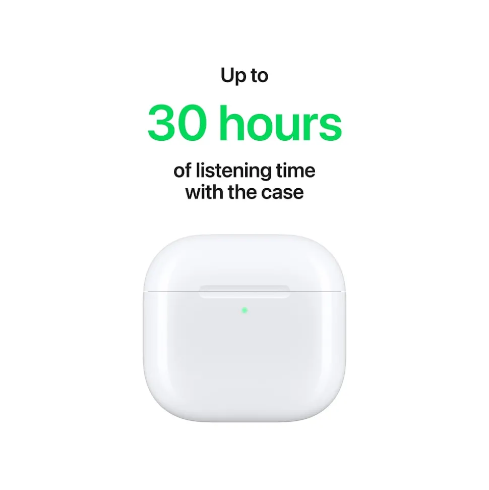 Apple AirPods Noise-Canceling Earbuds with USB-C Charging Case, 4th Generation, Bluetooth, White (MXP93LL/A)