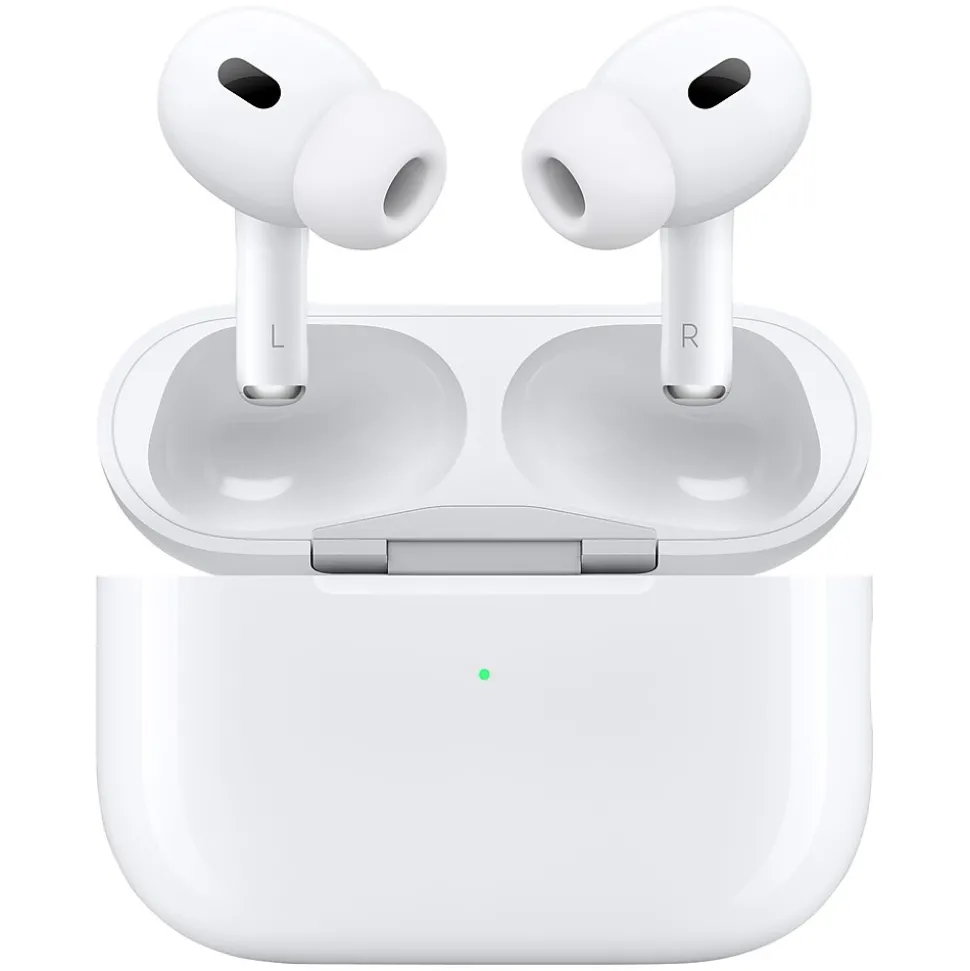 Apple AirPods Pro (2nd Generation) with MagSafe Charging Case USB‑C, White (MTJV3LL/A)