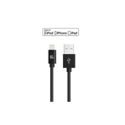 Apple Certified Durable Lightning Cable for iPhone, iPad, 4ft Black (LGHTMFI4FT-BLK)